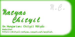 matyas chityil business card