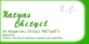 matyas chityil business card